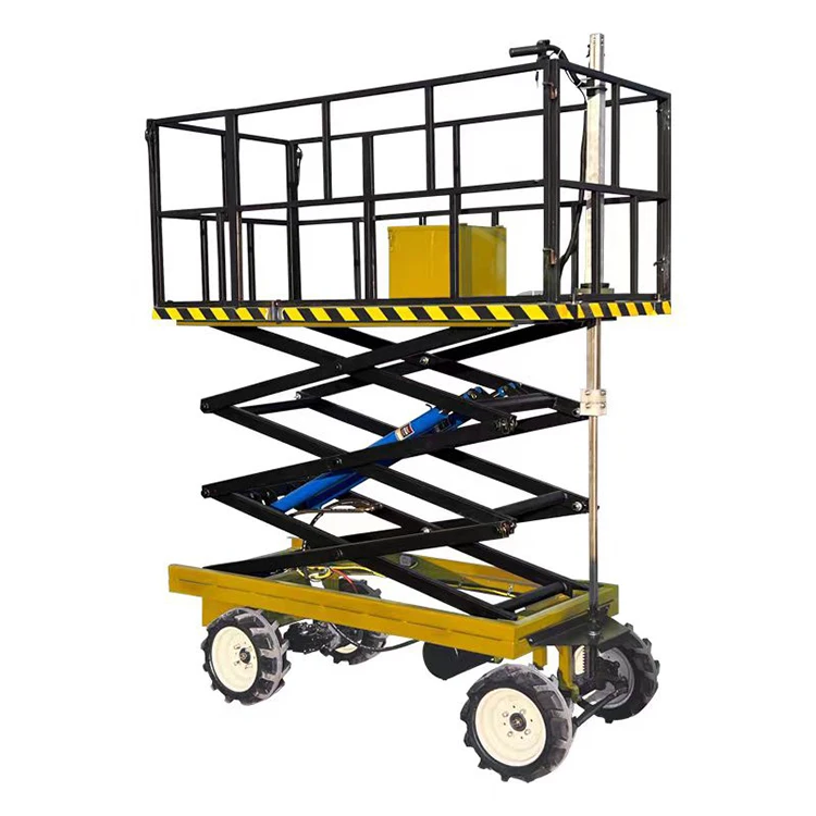 

New Electric Small Flatbed Hydraulic Lift Truck Steel Material for Orchard Pruning Picking and High-Altitude Operations
