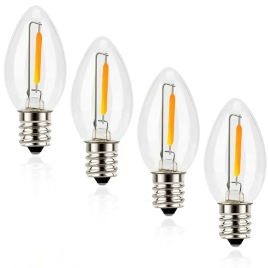 

Night Light Bulbs, C7 Candelabra LED Light Bulbs, E12 Chandelier Base, 4W 5W 6W 7W Incandescent Equivalent, Neutral White, 5000