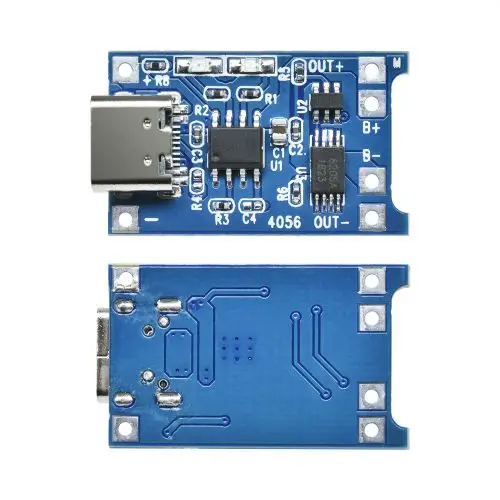 1-10Pcs 5V 1A TYPE-C Micro USB 18650 TC4056A Lithium Battery Charging Board Charger Module with Protection Dual Functions TP4056