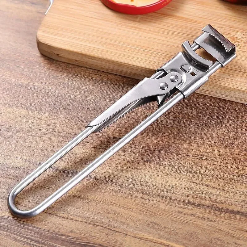 1pcs New Wine Opener  Easy Use Non-slip Stainless Steel Can Opener Adjustable Bottle Opener for Kitchen Accessories