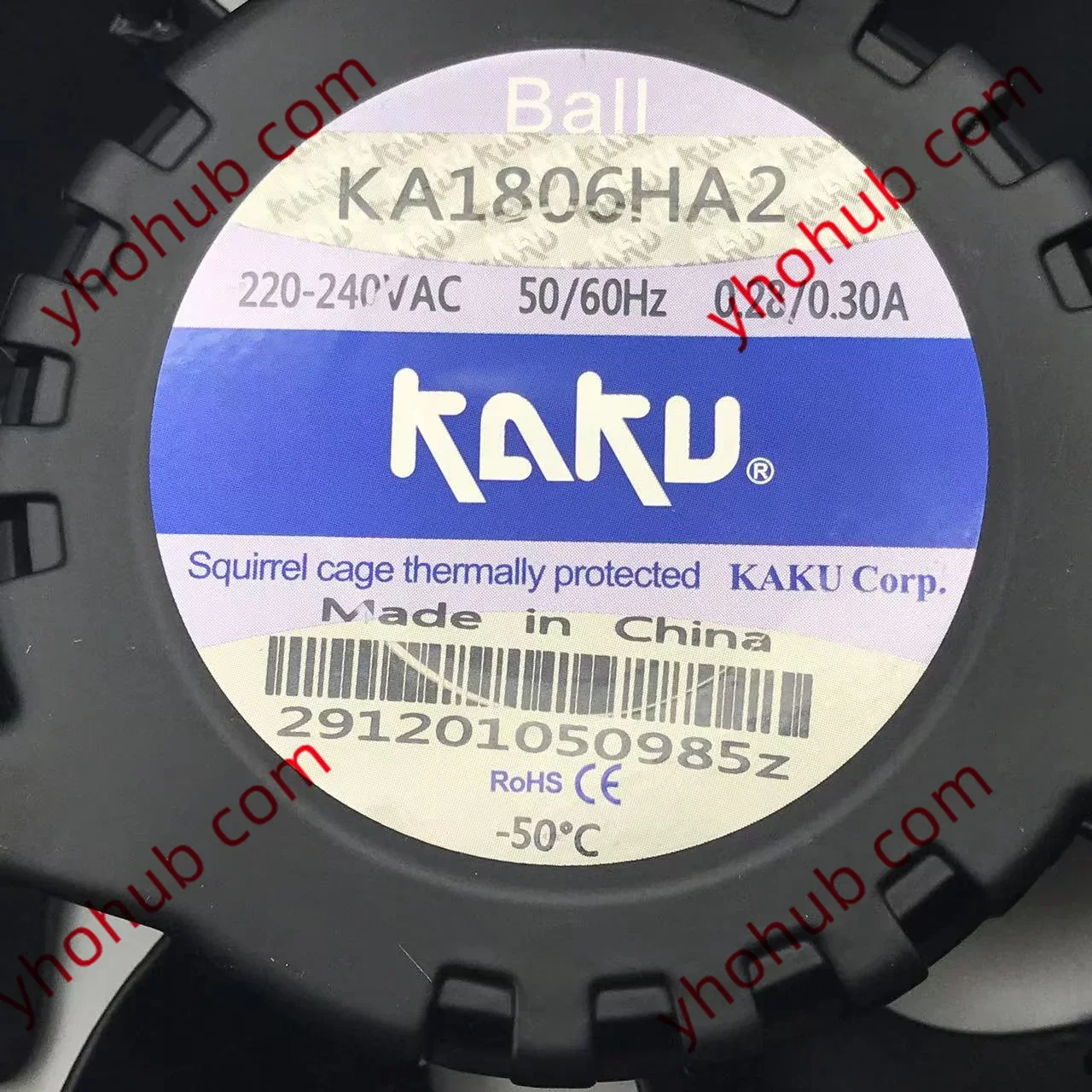 

KAKU KA1806HA2-2 KA 1806HA2-2 AC 220V 180X180X65mm Server Cooling Fan