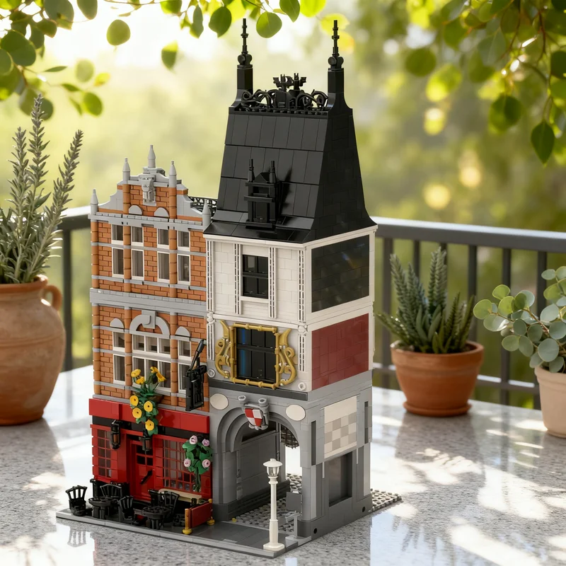 

4510 деталей MOC K8007 Модульная модель старинных ворот для городского пейзажа, строительные блоки, подарок для самостоятельной сборки, креативный коллекционный декор, премиум-класс для взрослых