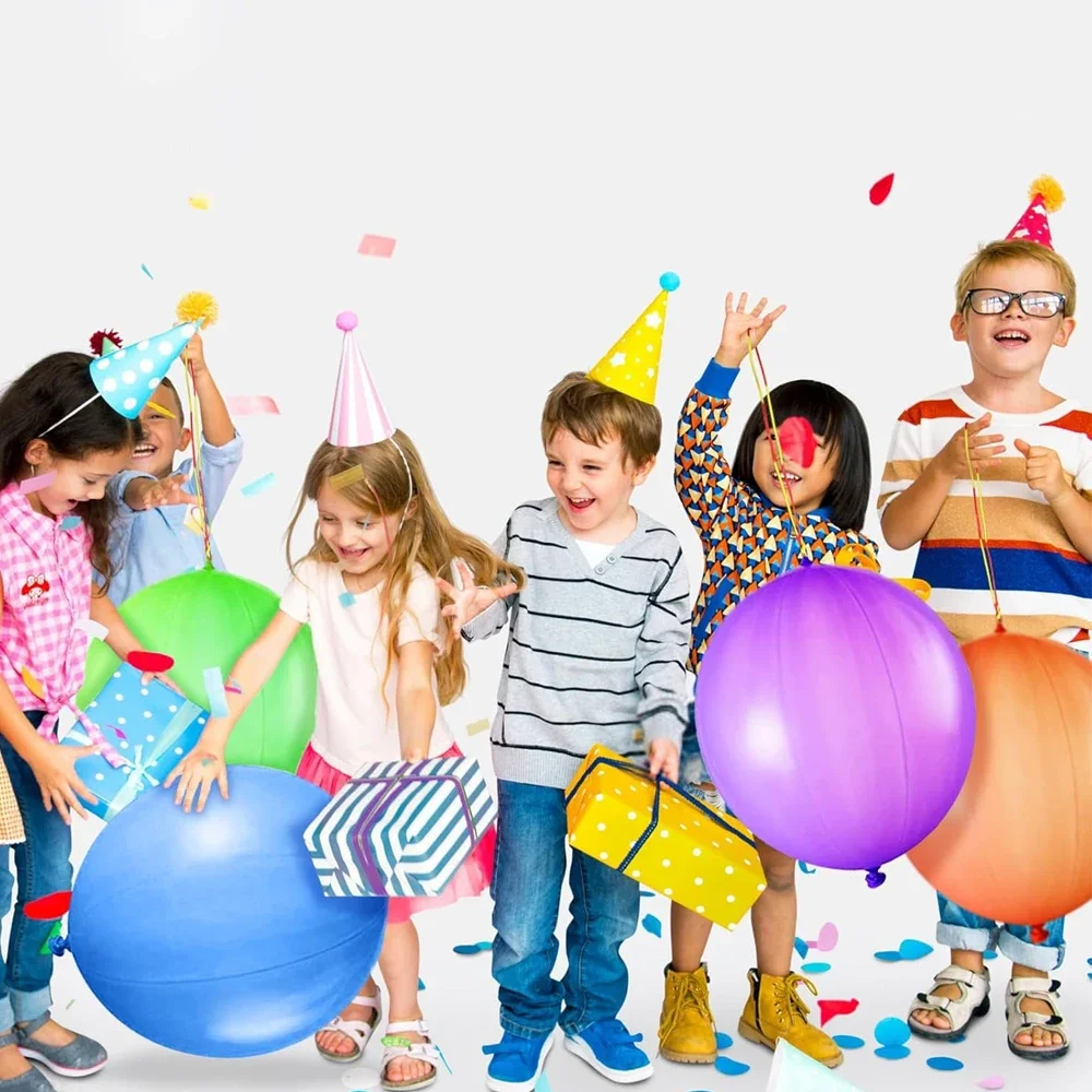 

10pcs Decorative balloon color Random colored balloon with rubber band latex pat ball wedding photography props party decoration