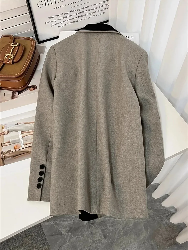 2023 The NewUnique, Chic and Super-Beautiful. Age-Reducing French High-grade Fake Two-Piece Suit Long Sleeve Jacket Trend M1083