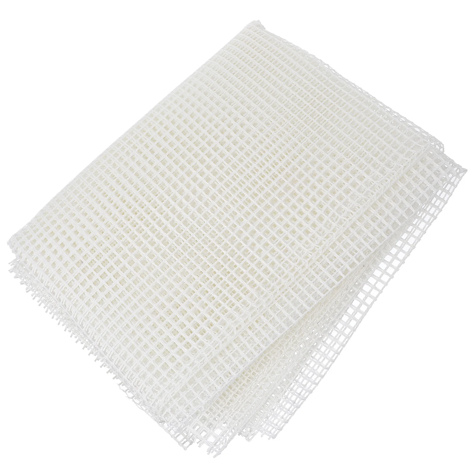 

Plaid Outdoor Rug Woven Mesh Fabric DIY Plastic Tapestry Latch Hook Canvas Making White Handmade Supply Office