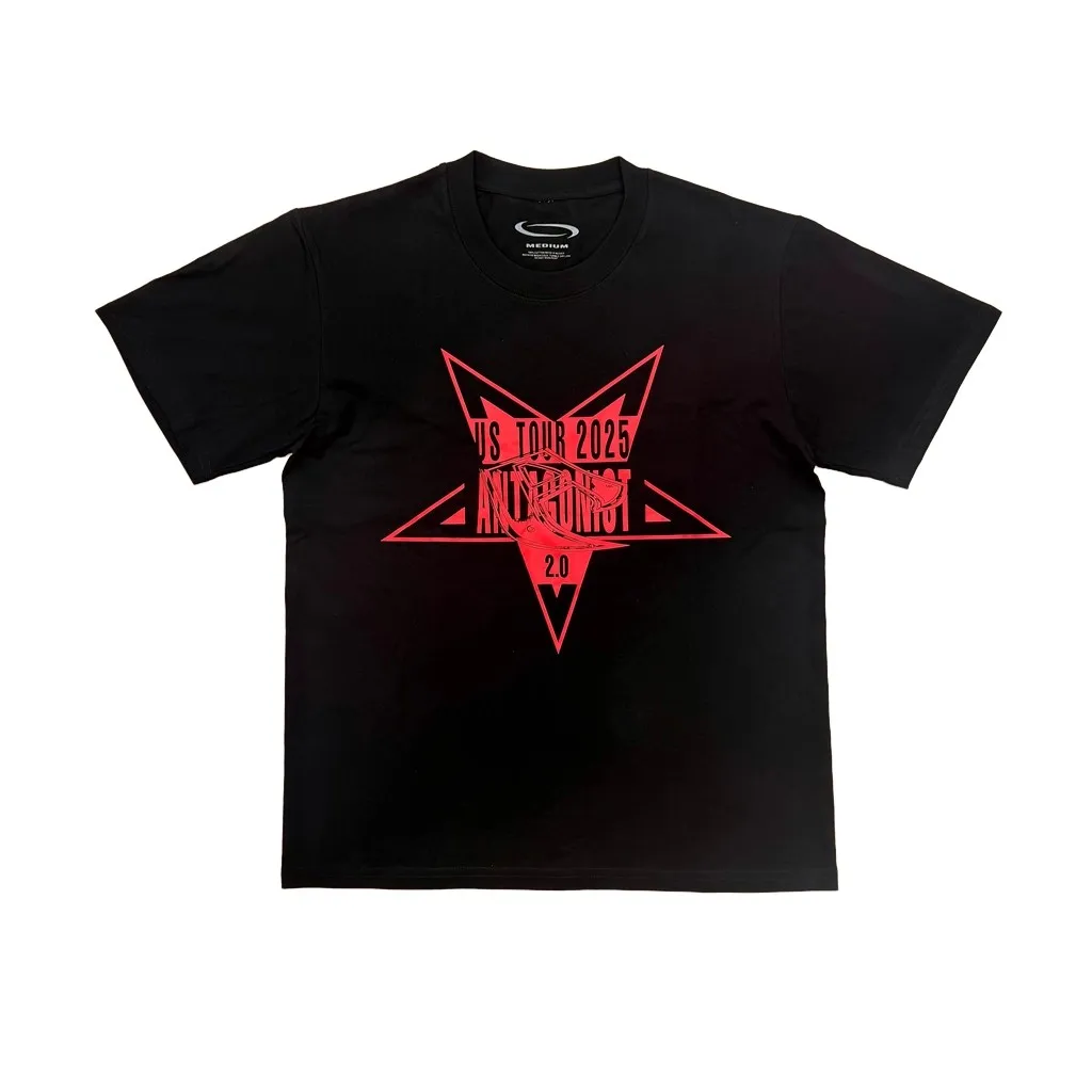 

New Men Antagonist 2.0 Tour Red Playboi Carti T Shirts T-Shirt Hip Hop Skateboard Street Cotton T-Shirts Tee Top Opium E150
