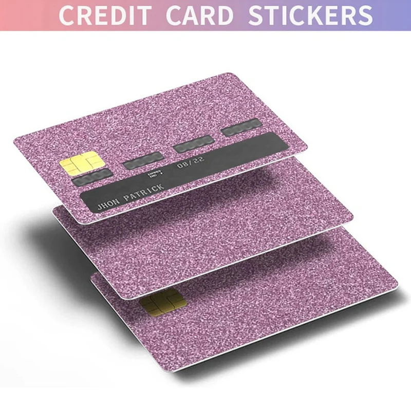 4Pcs/Set Credit Card Decoration Stickers Bank/Debit/ATM Card Skin Protector Stickers Non Slip Sticker