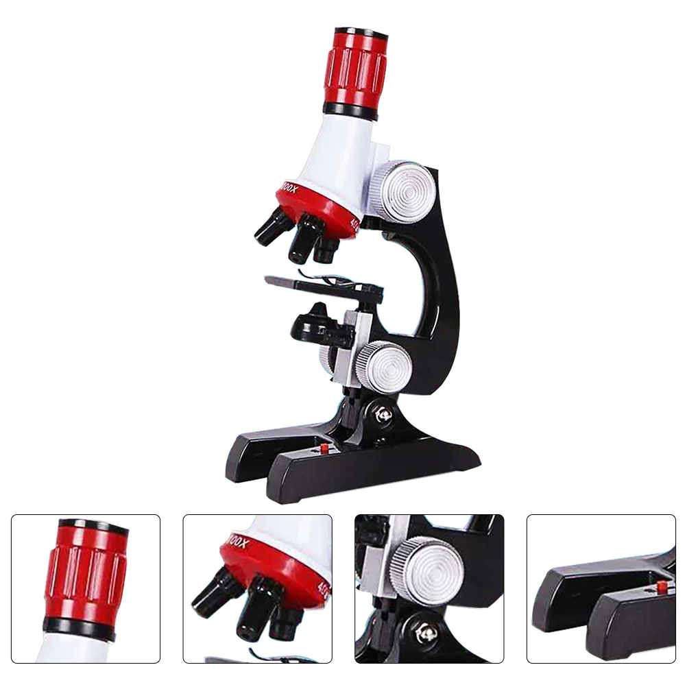 

1Set Children Microscope Educational Science Experiment Tool Adjustable LED Light Observer Kids Gift