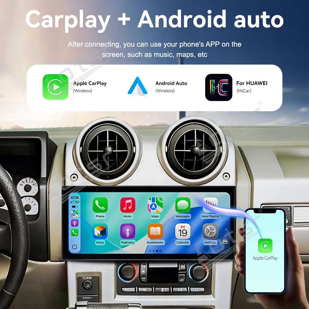 CarPlay 15.8’’ Android 15 For Hummer H2   2002-2007 Carplay  Car gadgets Car GPS Navigation HD Screen Multimedia Player Head