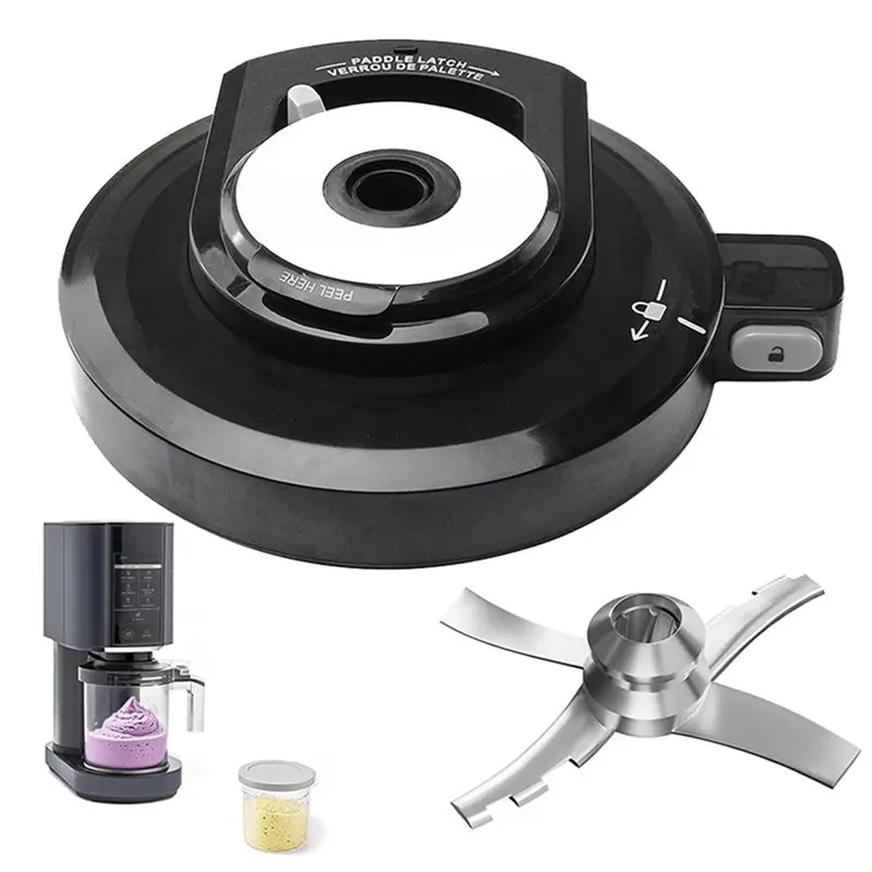 ABZA-2X Outer Bowl Lid With Paddle For Ninja NC301 NC300 NC299AMZ CN301CO CN305A Ice Cream Maker Blender Replacement Parts