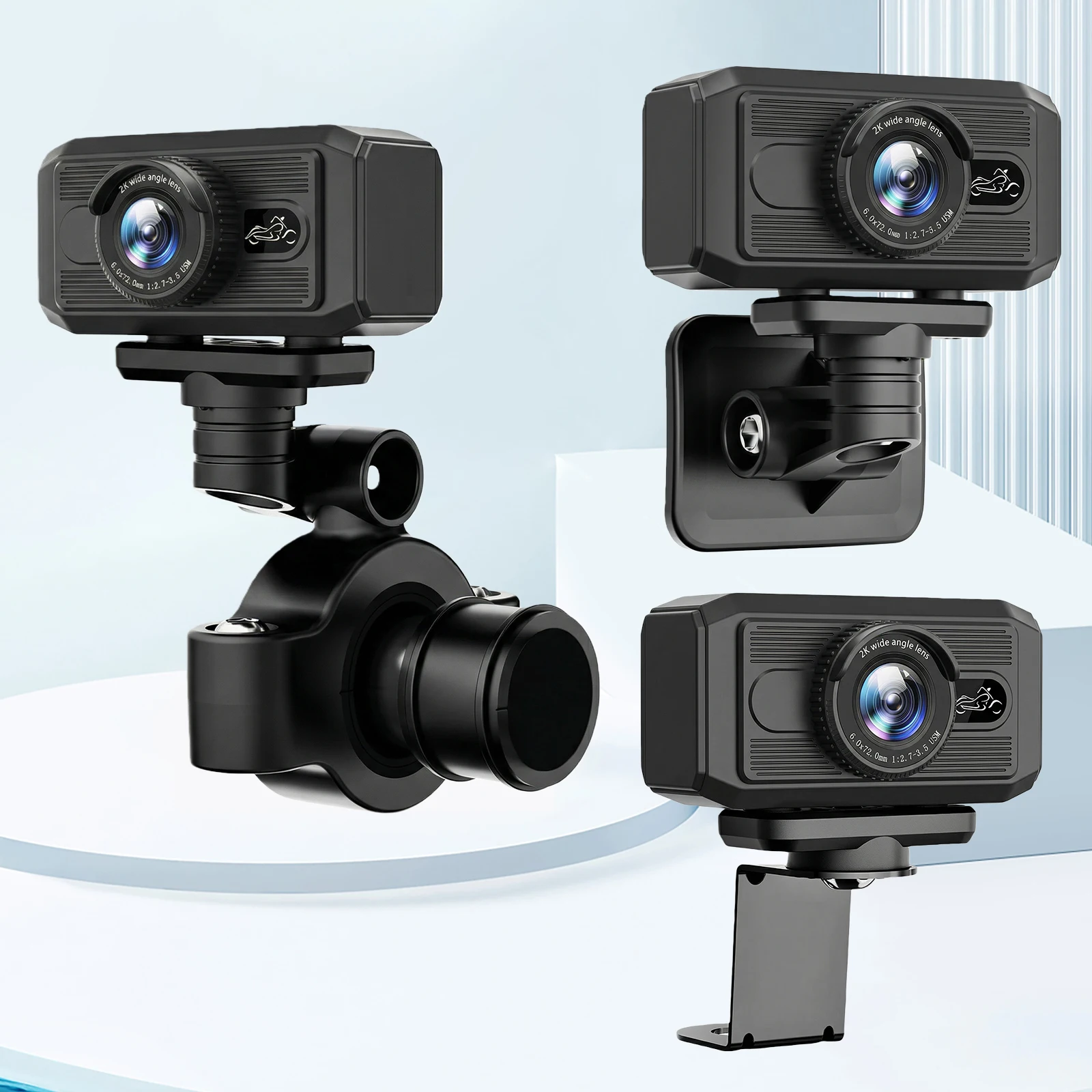 

2K WiFi Motorcycle Dash Cam Waterproof Universal Motor Camera with G-Sensor Parking Mode Driving Recorder for Electric Vehicles