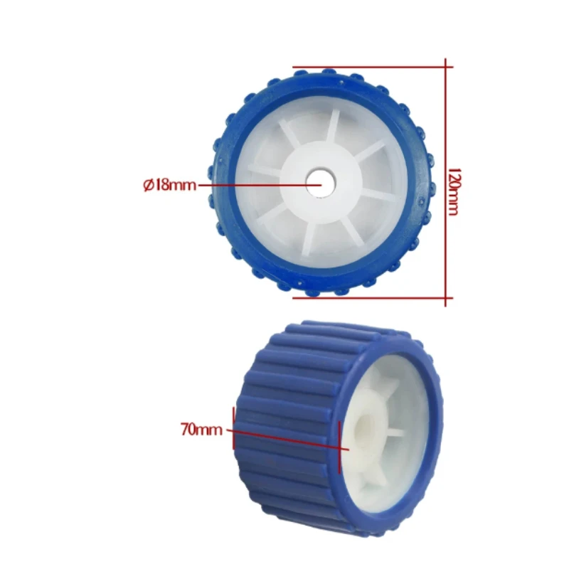 Blue roller keel bottom wheel pulley yacht motor boat trailer accessories