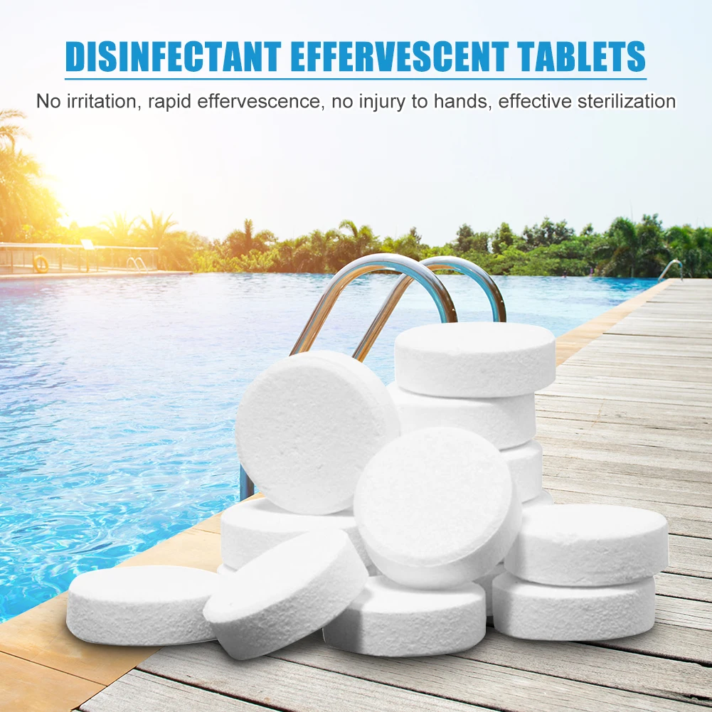 100G Disinfection Effervescent Tablets Pools Hotel Sterilization Deodorization Pill For Family Outdoor Tubs Swimming Accessories