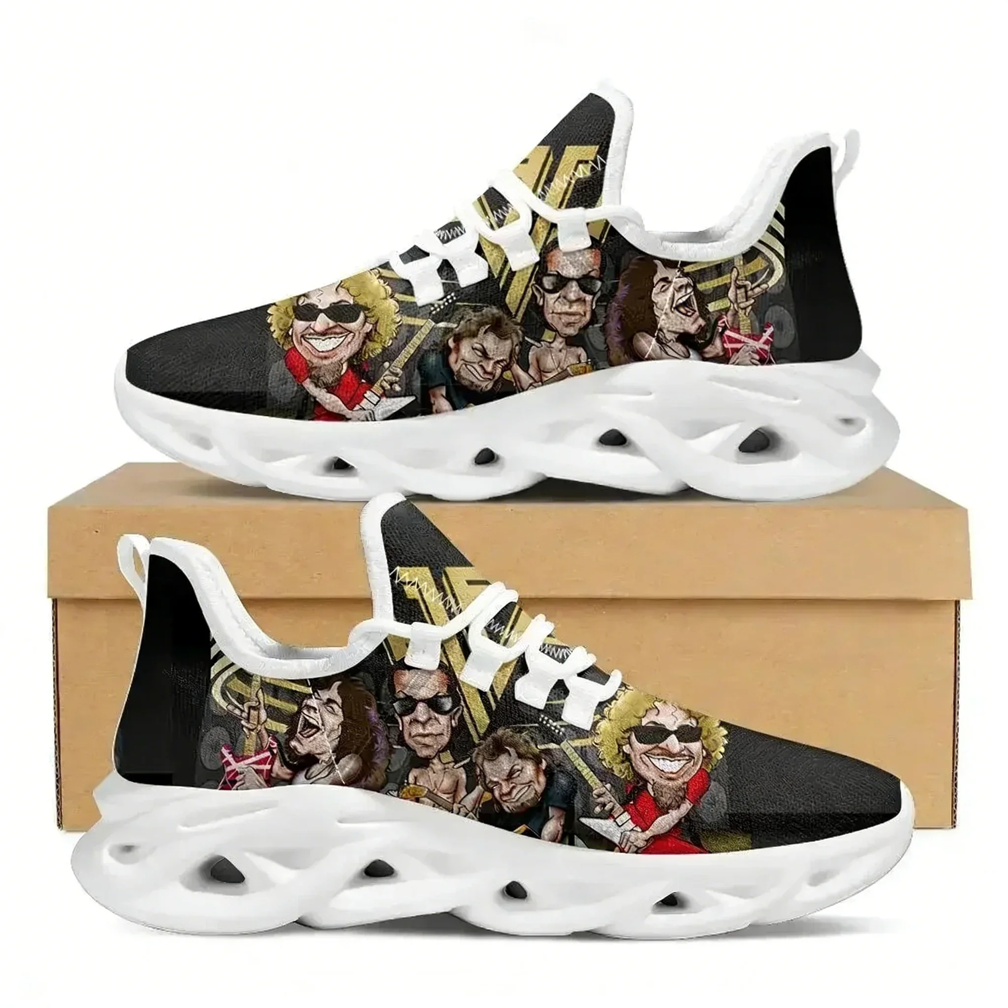 

Van Evh 1984 Stripes Halen Lace-Up Sports Shoes Custom Couple Casual Not Above Ankle Adult High Quality