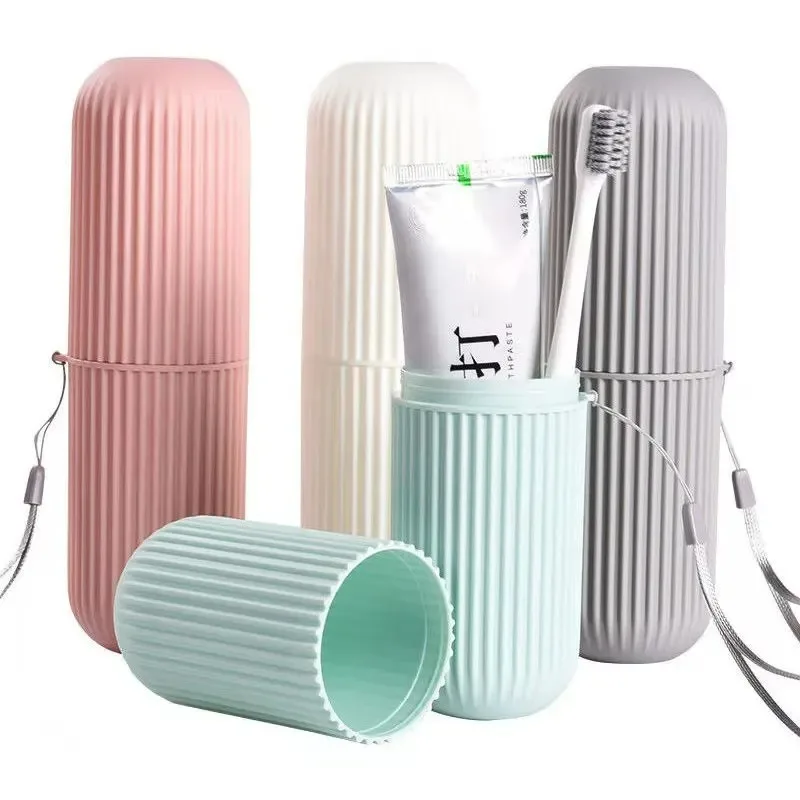 Portable Toothpaste Toothbrush Protect Holder Case Travel Camping Storage Box Organizer Travel Toiletries Storage Cup