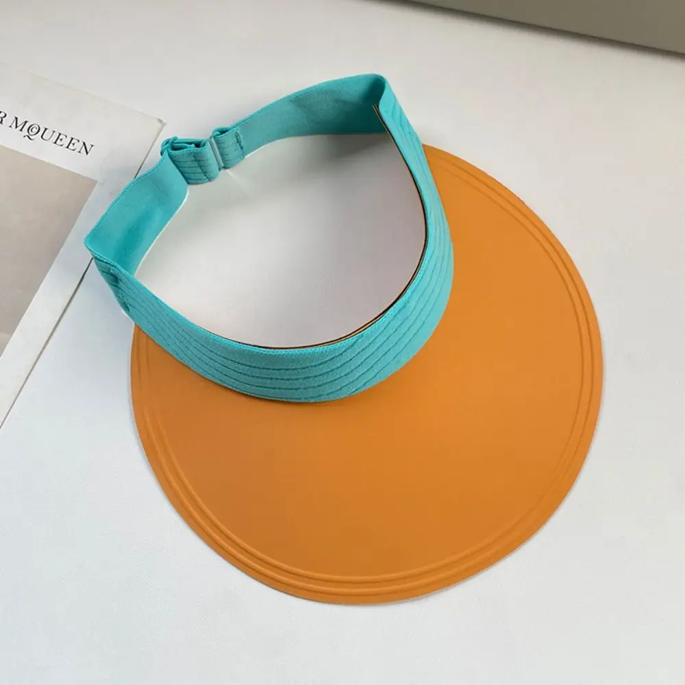 

Ice Silk Summer Seamless Sun Hat Large Brim Empty Top Sunscreen Baseball Cap Adjustable Sun Protection Breathable Air Sun Hat