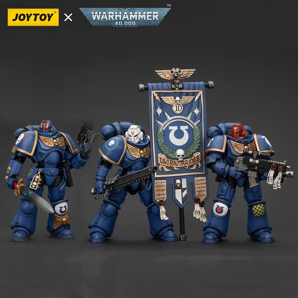 

JOYTOY Warhammer 40K 1/18 Ultramarines Heroes of the Chapter Primaris Ancient Posca Lieutenant Erastus Castor Figure Model Toys