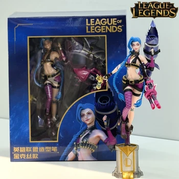 리그 오브 레전드 Jinx 3d 펜 애니메이션 입상 공식 정통 게임 주변 책상 장식 장식 장난감 생일 선물 장난감