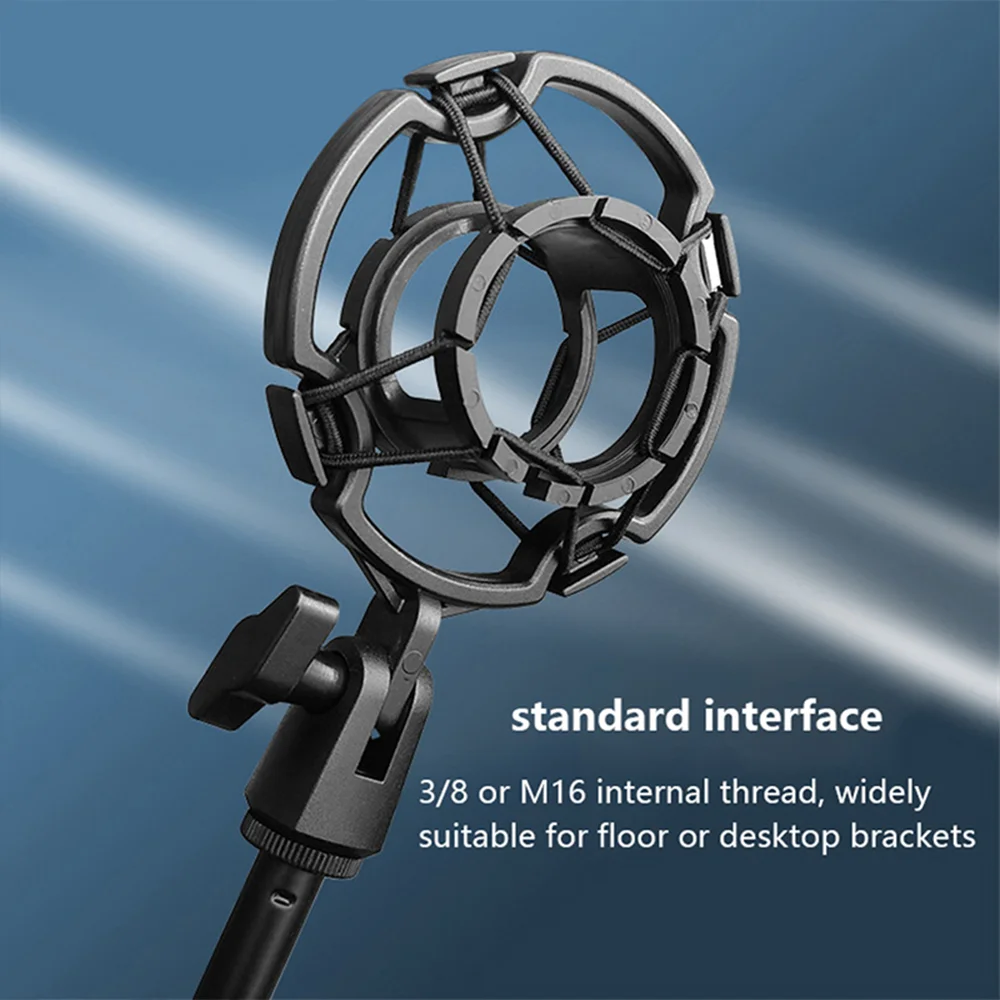 Shock-proof Microphone Mount Plastic Studio Mic Holder Stand Clip For Large Diaphram Condenser Shockproof Mike Bracket