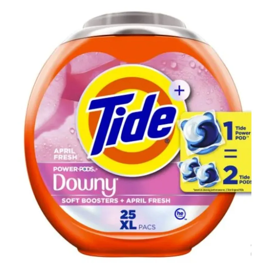 

Tide Power PODS with Downy Soft Boosters Laundry Detergent Pacs April Fresh Scent 25 Count
