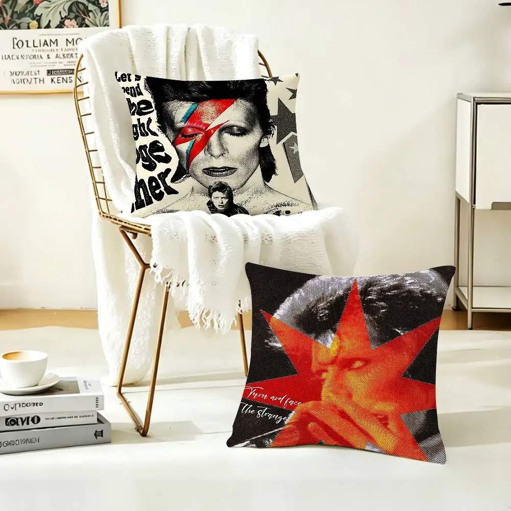 cool D-DavidS B-BowieS   Pillow Case Pattern Printed Pillowcase For Living Room Sofa Cushion Cover