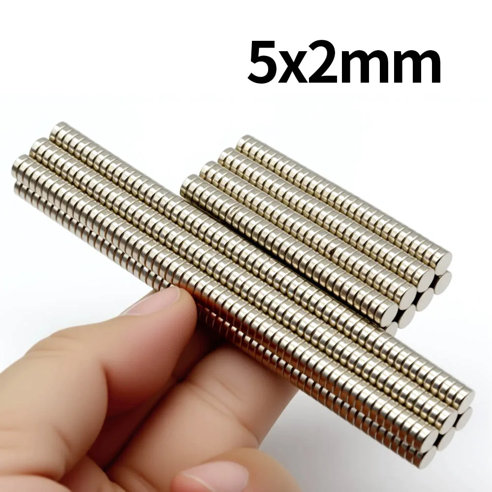5x2mm Super Strong Neodymium Magnet N35 NdfeB Permanent Magnetic imanes Round Powerful Magnets Refrigerator