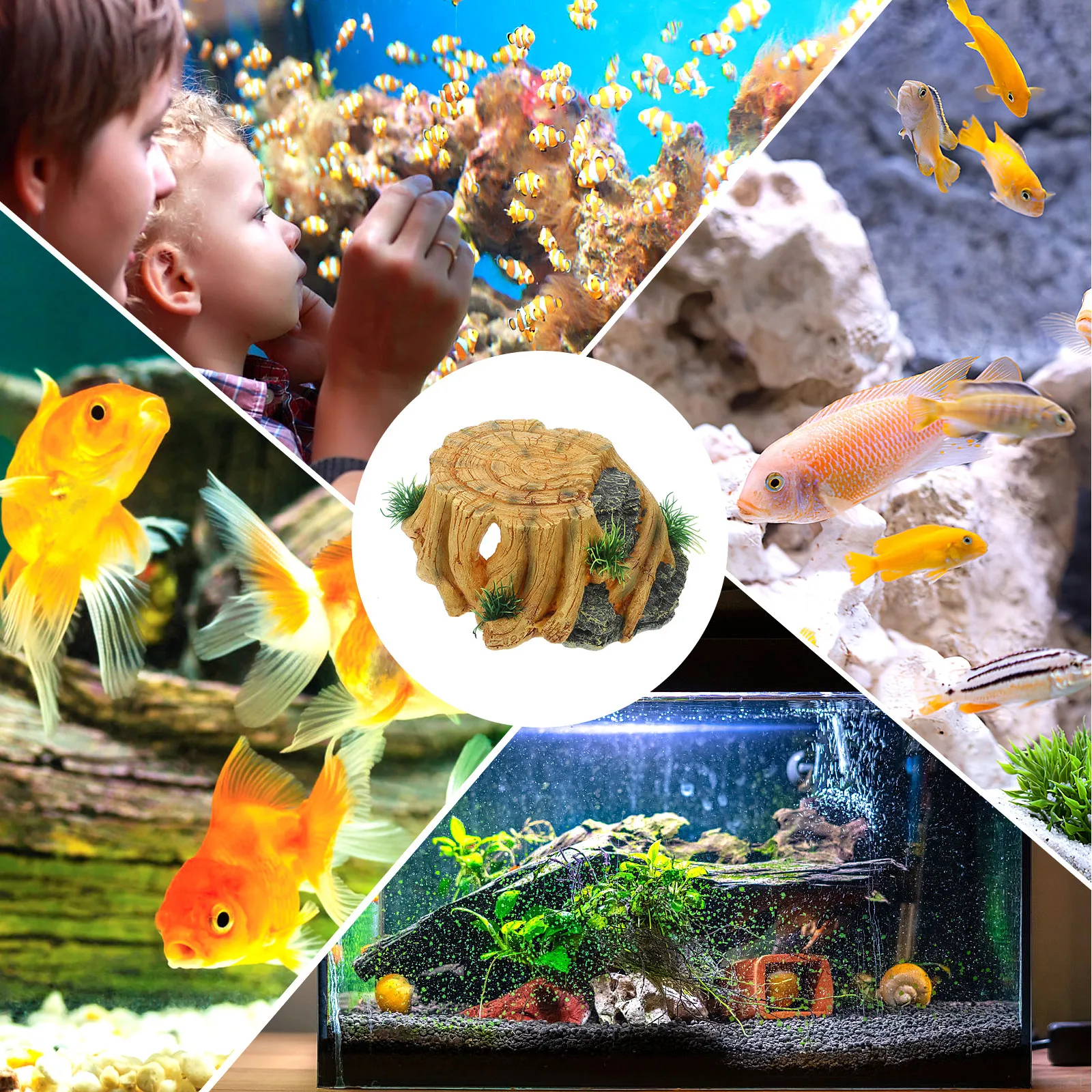 

Имитация камня, декоративное украшение из смолы для аквариума, платформа для загара черепах, аксессуары для небольших террариумов и резервуаров для рептилий