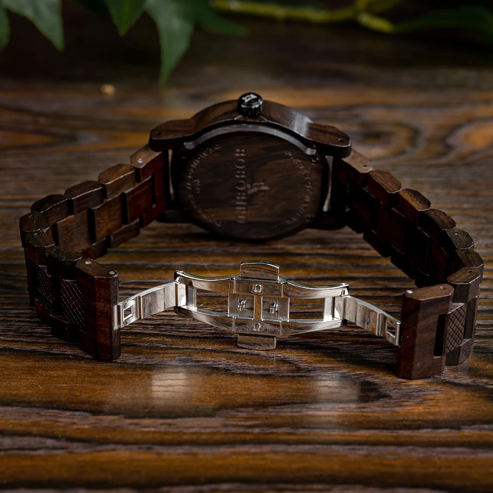 BOBOBIRD Wood Watch 2023 New Men's Watches Top Fashion Casual Clock Quartz Wristwatch Engraved Custom Logo Great Gift Wood Box