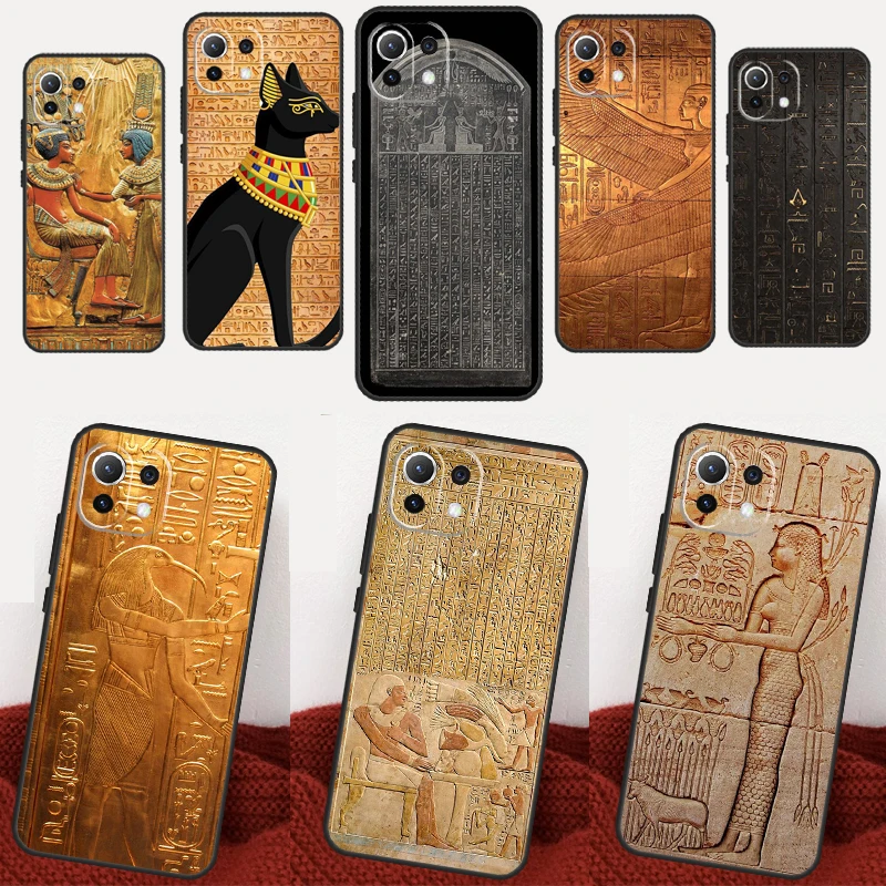 Ancient Egypt Cuneiform Case For Xiaomi 13 Pro 12T 11T 12 13 Lite 12X POCO F5 X3 X5 M4 Pro M5s X4 F4 GT F3 Cover