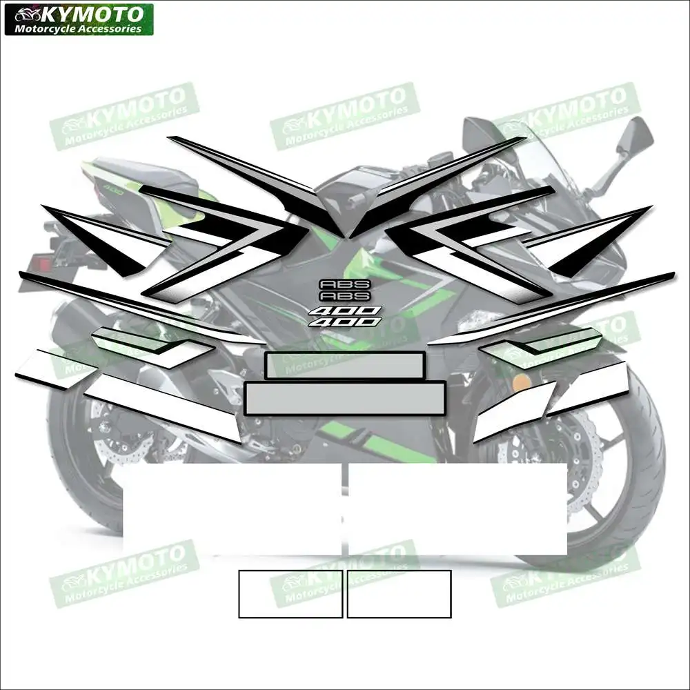For NINJA400 EX400 EX 400 NINJA 400 2019 2020 2021 2022-2024 Motorcycle Accessories Racing Fairing Sticker Full Car Sticker Kit