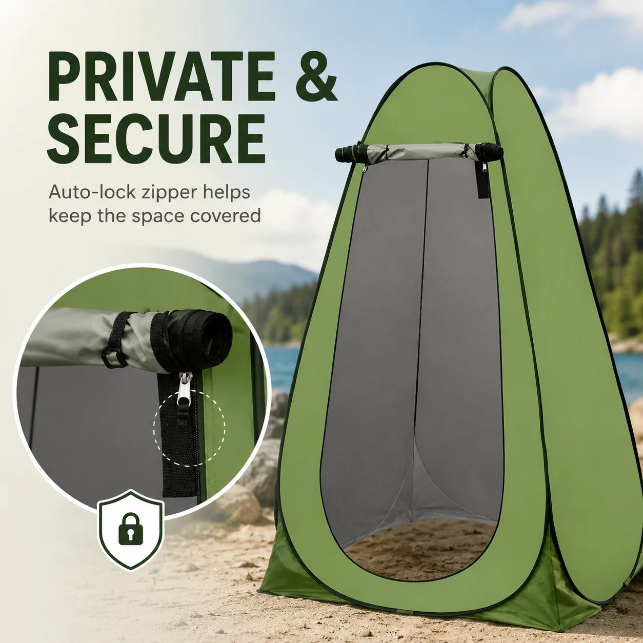 ポータブルプライバシーテント、ポップアップクイックセットアッ - Outdoor Camping Toilet Tent のレビューと価格