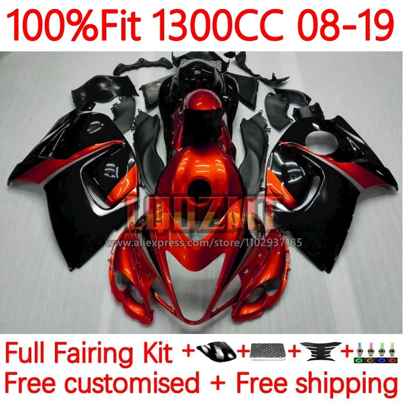 Injection For SUZUKI Hayabusa GSXR 1300 GSXR1300 CC 2008 2009 2010 2011 2012 2013 15 16 17 18 19 Fairings 173No.9 Orange stock