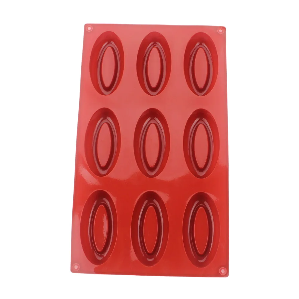 

Hot Selling 9 Hole Oval Silicone Cake Mold DIY Jelly Pudding Donut Chocolate Biscuit Mold Ice Cream Candy Silicone Baking Tools