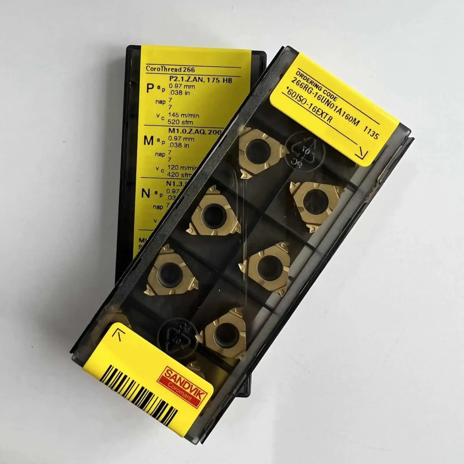 

Original SANDVIK / 266RG-16UN01A160M 1135 / Hard alloy CNC Blade 10 Pcs