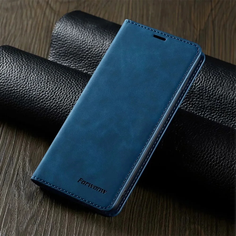 iCovo Ultradünne Ledertasche für Samsung A71 A51 A72 A52s A12 A21s S10e Note 20 S21 Ultra S20 FE S10 Plus Flip Cover A70 A50 S9 S8 S7 3