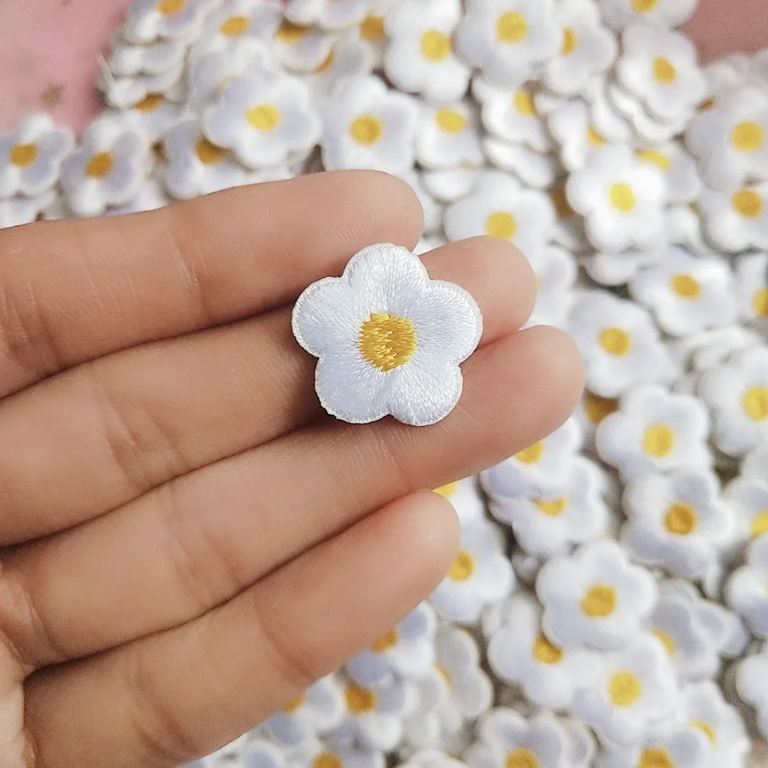 10 Pieces Of Daisy Embroidered Patch Flower  Parches Para Pegar Con   Parche Ropa Termoadhesivo Iron On Patches  Set  Apliques