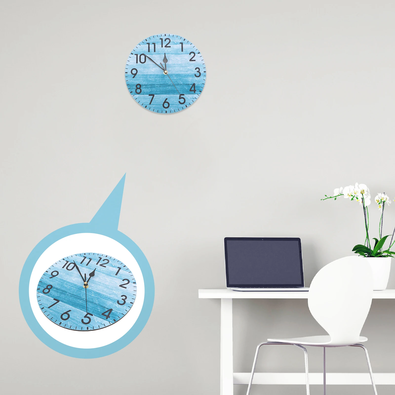 

Wall Clock Silent Non Ticking Operated Decorative Home Clock Modern Room Dining Room