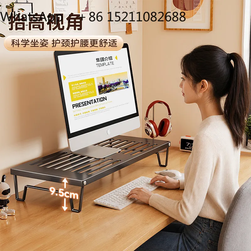 LLY Notebook Heightening Stand Desktop Monitor Heightening Stand Multifunctional Desk Storage