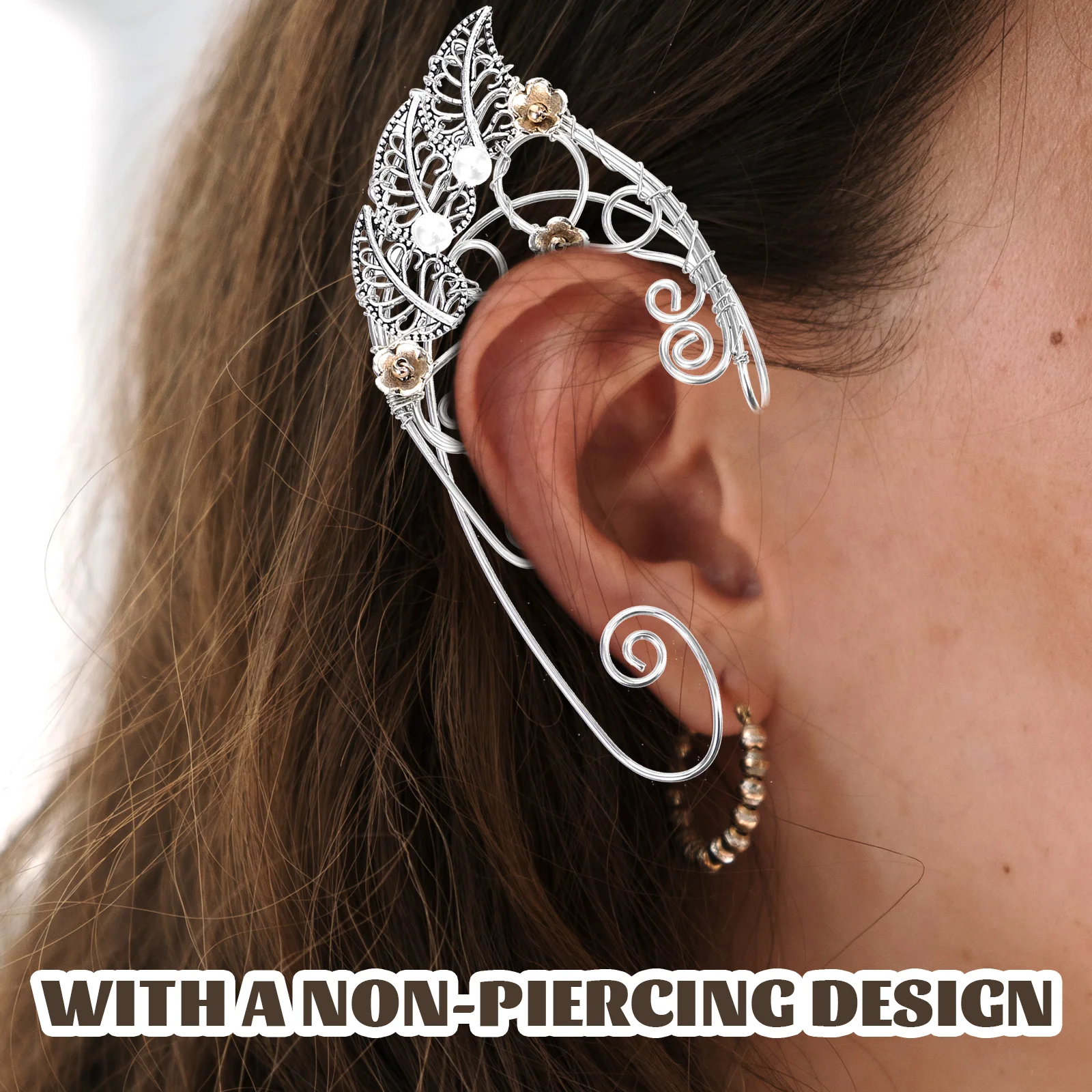 

1 Pair Girls Cuffs For Women Fairy Clip Dainty Metal Ear Cuff Non Piercing Lightweight Fashion Ear Accessories
