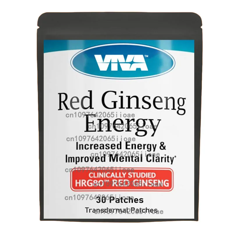 

30 Patches Korean Red Panax Ginseng Transdermal Patches with Ginkgo Biloba Energy, Performance Focus for Men & Women