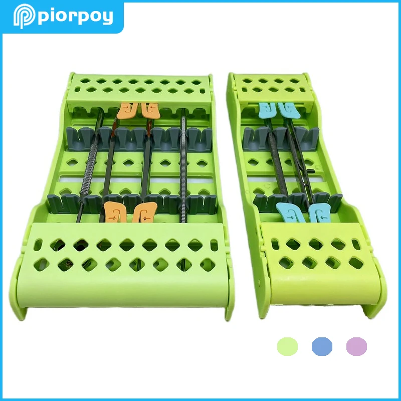 PIORPOY Dental Instrument Tools Disinfection Placing Box Cassette Tray Autoclavable Dentistry Sterilization Plate Organizer