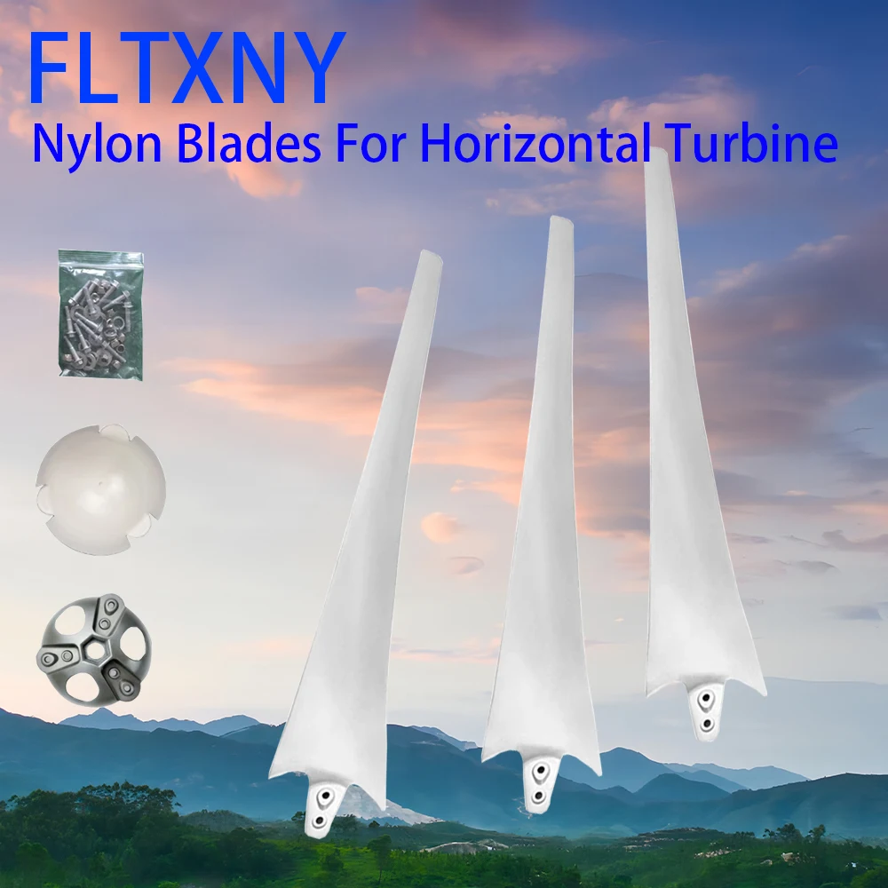 

FLTXNY 550mm-900mm High Strength Nylon Blades For Horizontal Wind Turbine 100W 200W 300W 400W 500W 600W DIY Blades