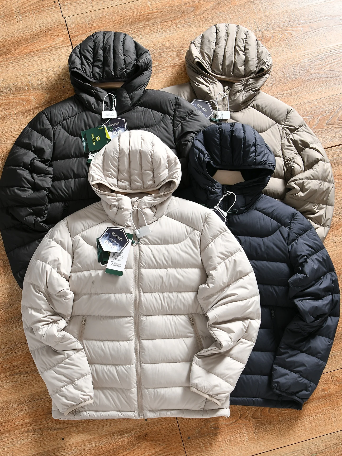 Men's Lightweight Sporty down Jacket 85 Goose down Windproof Water-Resistant Casual Style Outdoor City Leisure Hooded Zipper ...