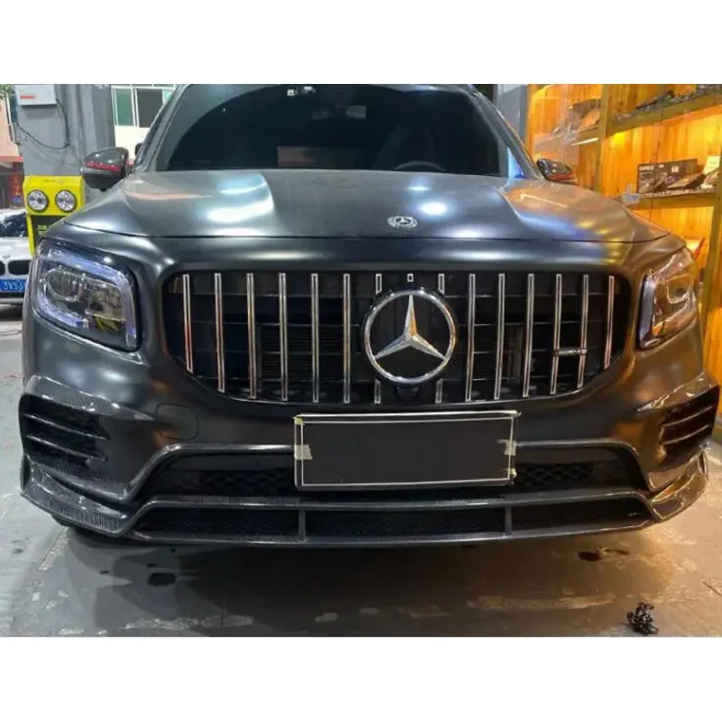 For Mercedes-Benz GLB180 200 X247 2020-2023 Carbon Fiber Bumper Front Lip Tuyere Engine Hoods Rear Diffuser Exhaust Tips Spoiler