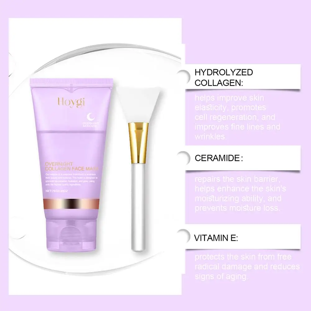 Masque hydratant au collagène pour le visage, soin de la peau, anti-rides, raffermissant