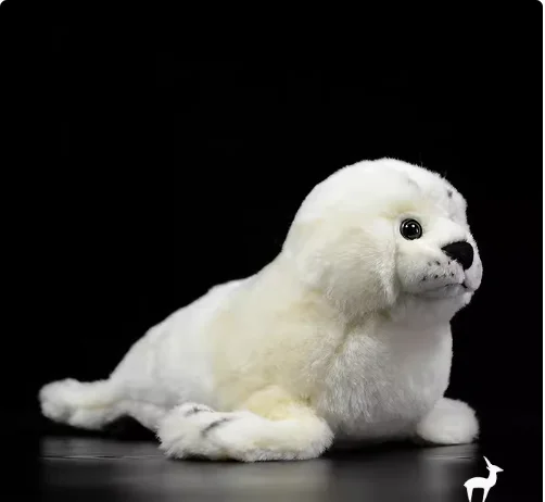 Greenland white seal doll simulation white seal marine animal plush toy 33cm For Children Birthday Gift