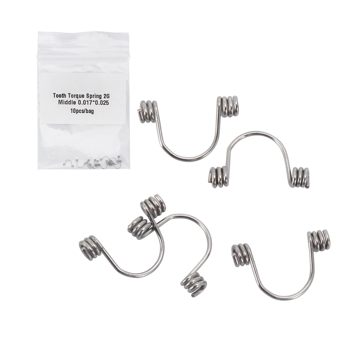 10Pcs/Bag Dental Torque Torquing Spring Orthodontic Anterior Torque Spring Auxiliar de torque Warren Spring for Bracket Archwire