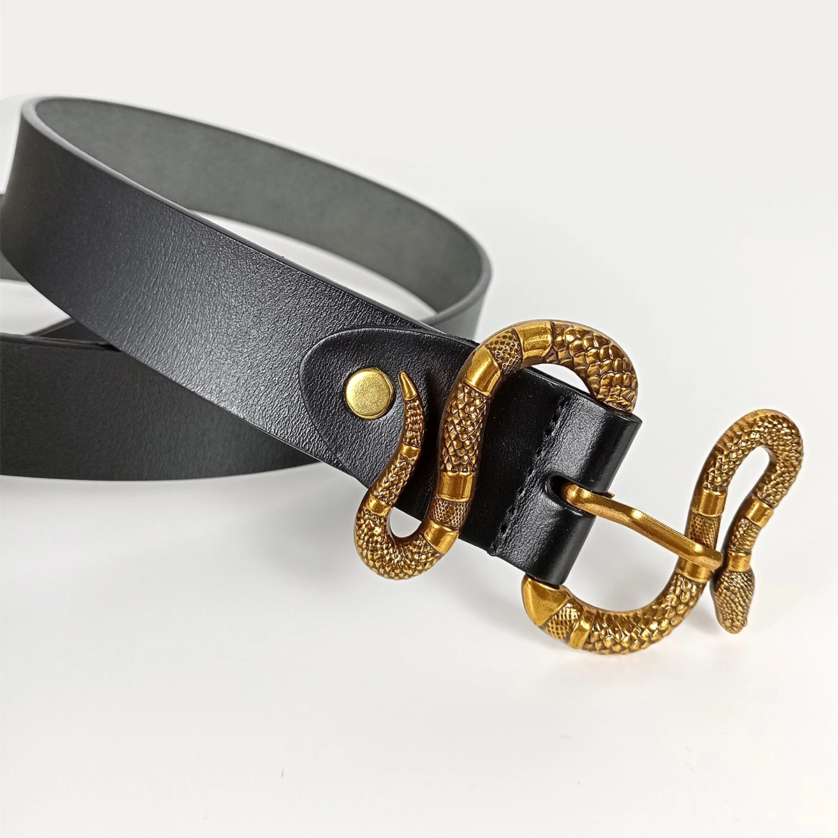 High-end luxury brands elegant Women\'s leather belt female Snake Wide belt for Women goth corset cummerbund Punk Mens belts