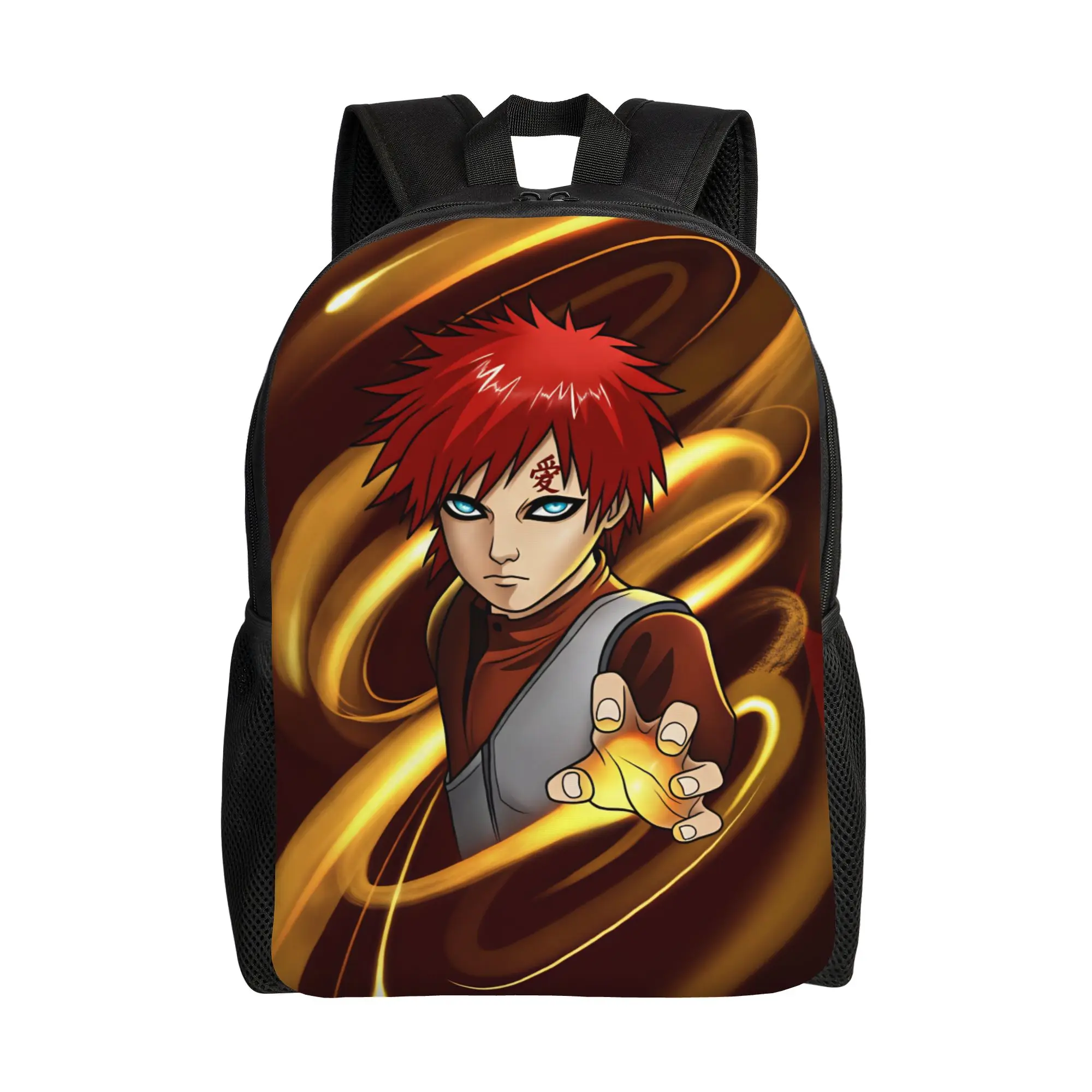 Uzumaki Gaara Kurama Shukaku Backpack  Outdoor Style Backpacks Male Pretty School Bags Custom Durable Rucksack