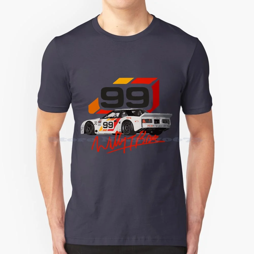 Willy T Ribbs 1986 Celica Imsa Gto Racecar T Shirt 100% Cotton Tee Logo Jdm Racecar Ae86 Frs Motorsports Gt86 Classic Car